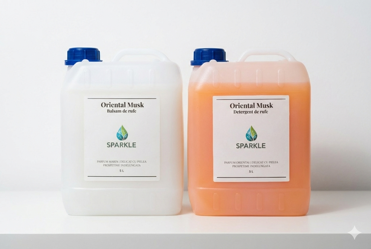 Pachet Detergent si Balsam 5+5 Litri - Oriental Musk