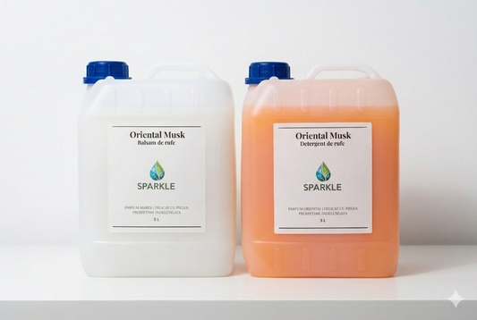 Pachet Detergent si Balsam 5+5 Litri - Oriental Musk